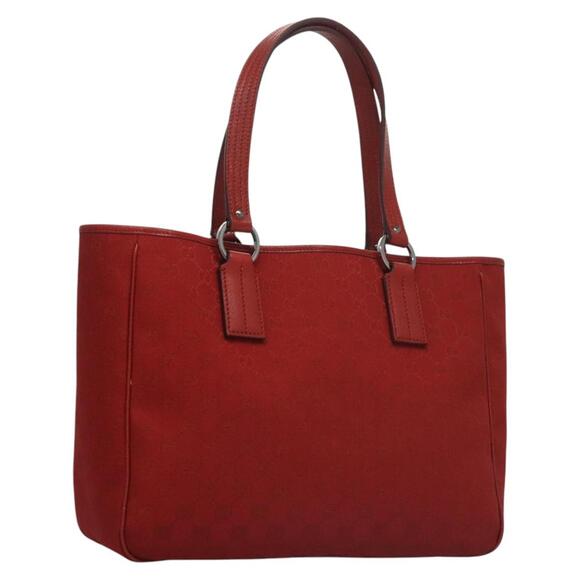 GUCCI GG Canvas Tote Bag Red - Picture 1 of 16